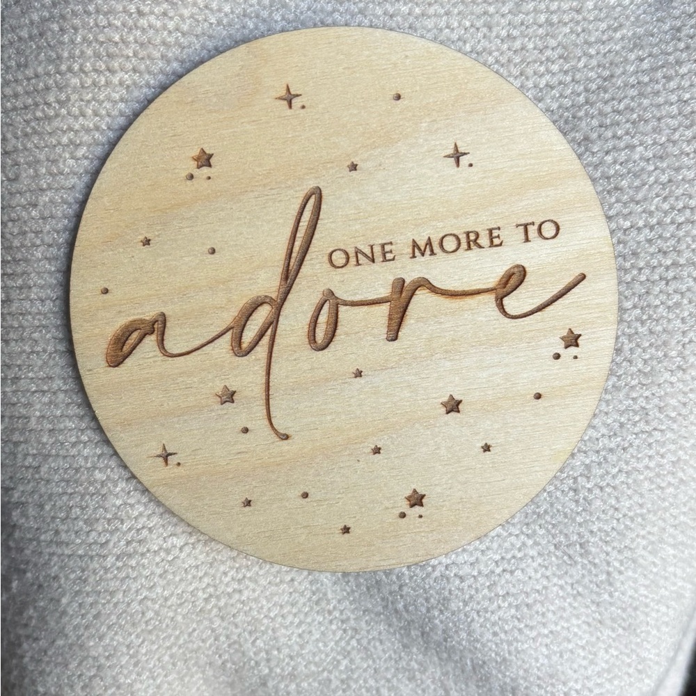 Wooden Baby Announcement Plaque
